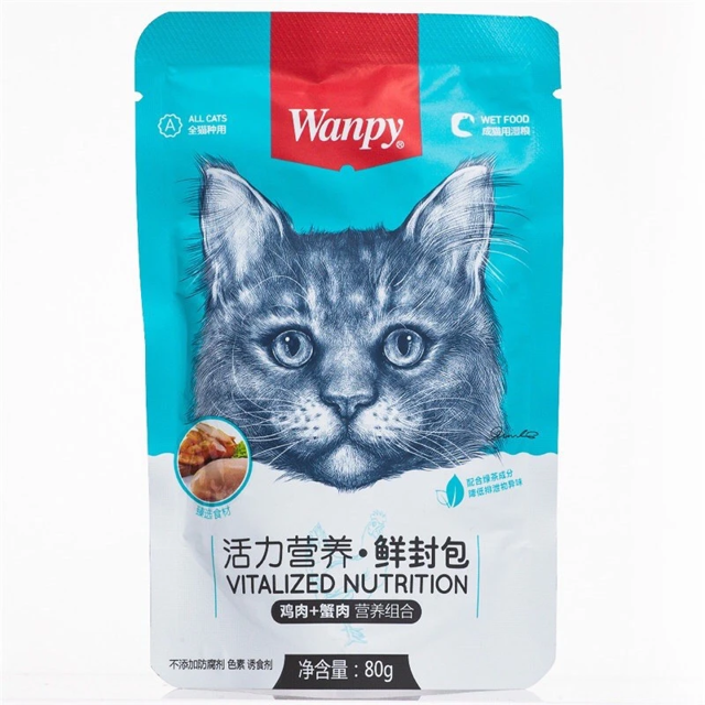پوچ گربه بالغ ونپی با طمع مرغ و خرچنگ