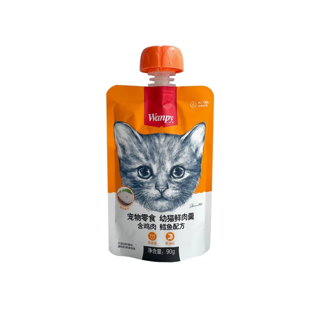 پودینگ گربه ونپی با طمع مرغ و ماهی کاد
