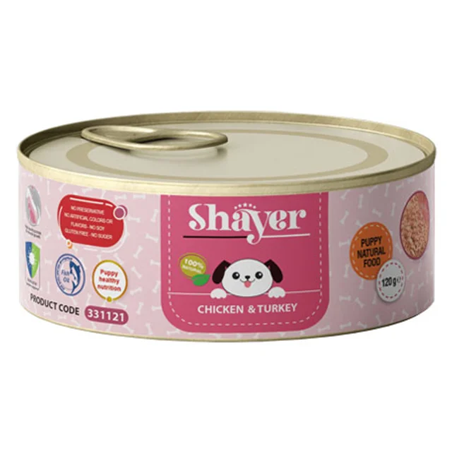 Shayer Pate Puppy Food With Chicken and Turkey